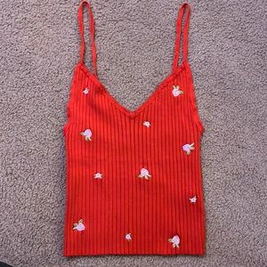 Red pacsun floral tank